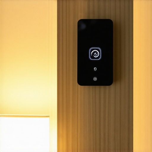 A sleek smart home lighting system displaying real-time troubleshooting data on a mobile app