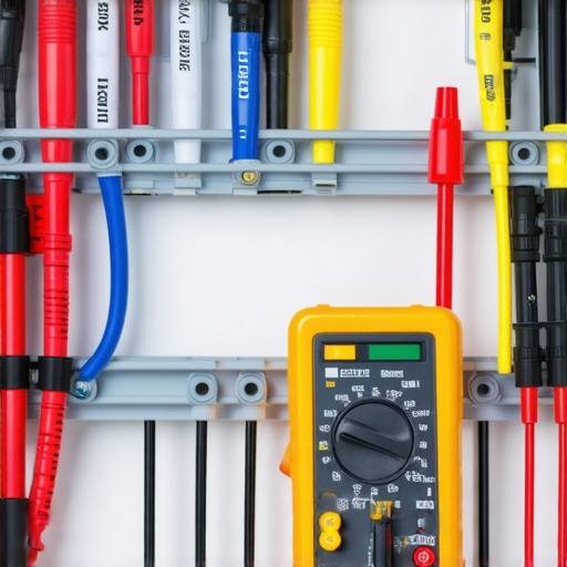 Electrician using multimeter to diagnose wiring issues in home electrical panel