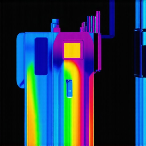 Thermal imaging scan showing hotspots indicating electrical faults in EV charger wiring