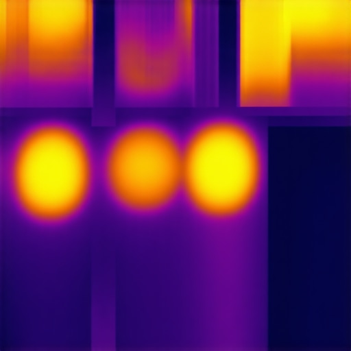 Thermal image highlighting electrical faults in a home panel